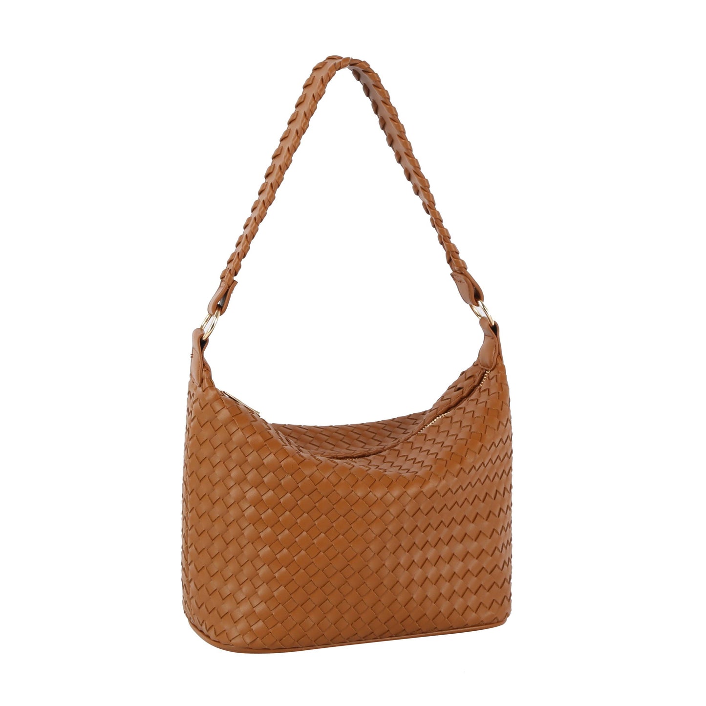 Woven hobo bag: STONE