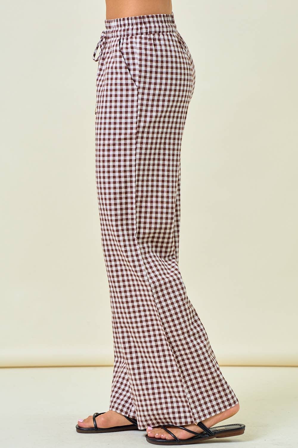 Gingham Days Wide Leg Pants
