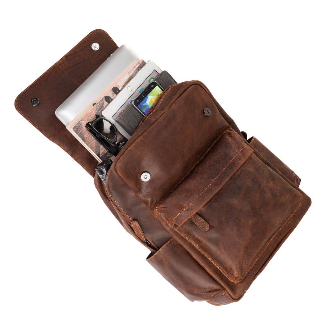 Leather Vintage Backpack Scott- Sandal
