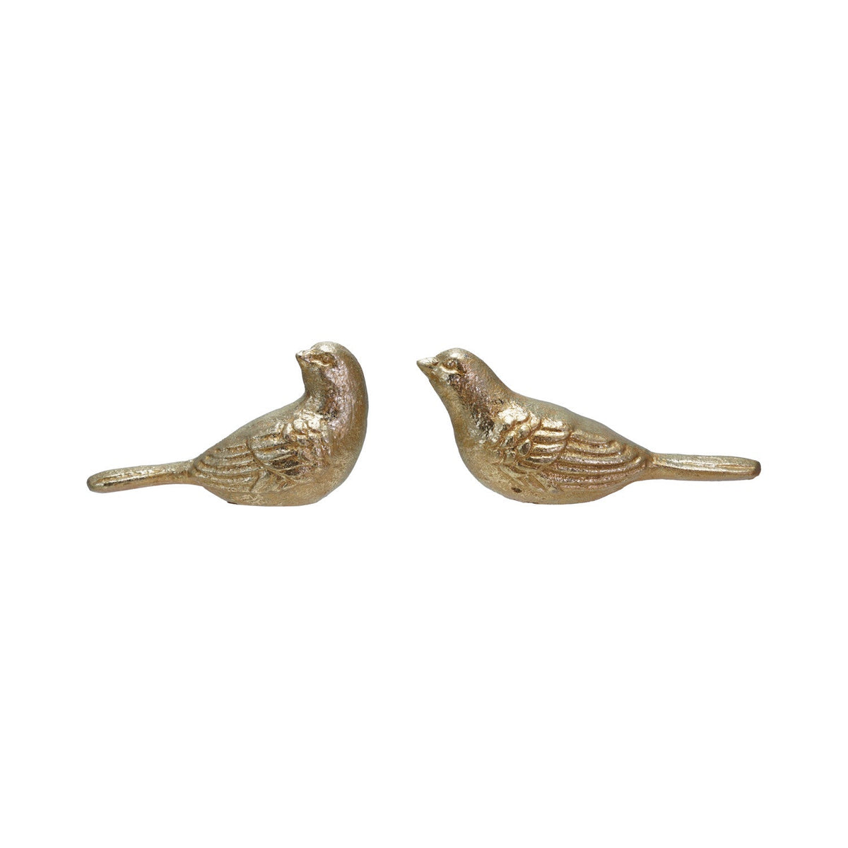 Gold Cast Iron Bird Figurines