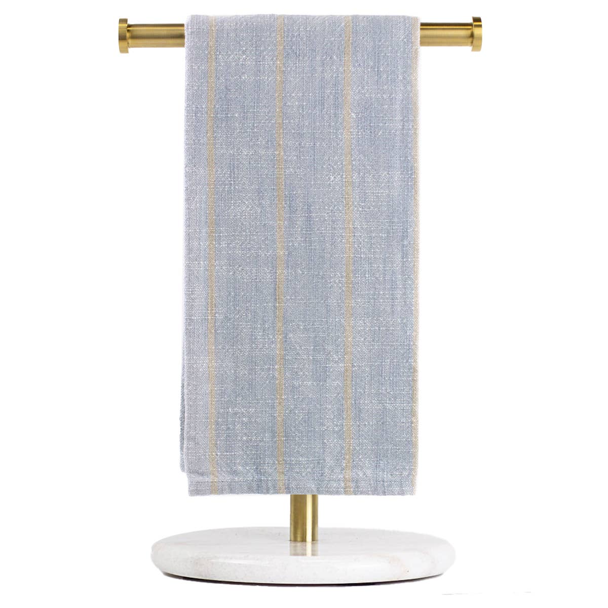 Mia Stripe Hand Towel   Light Blue/Tan