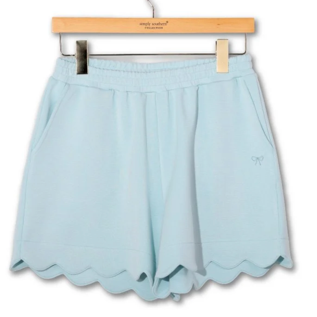 Waverly Scallop Shorts-Blue