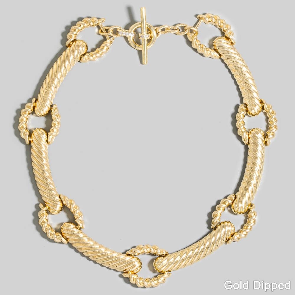 Golden Bold Link Necklace
