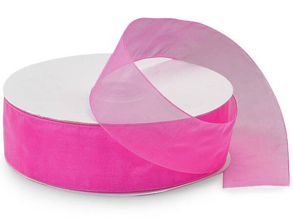 Sheer Organza Gift Packaging Ribbon: Denim Blue, 1 Pack, 7/8"x100 yards