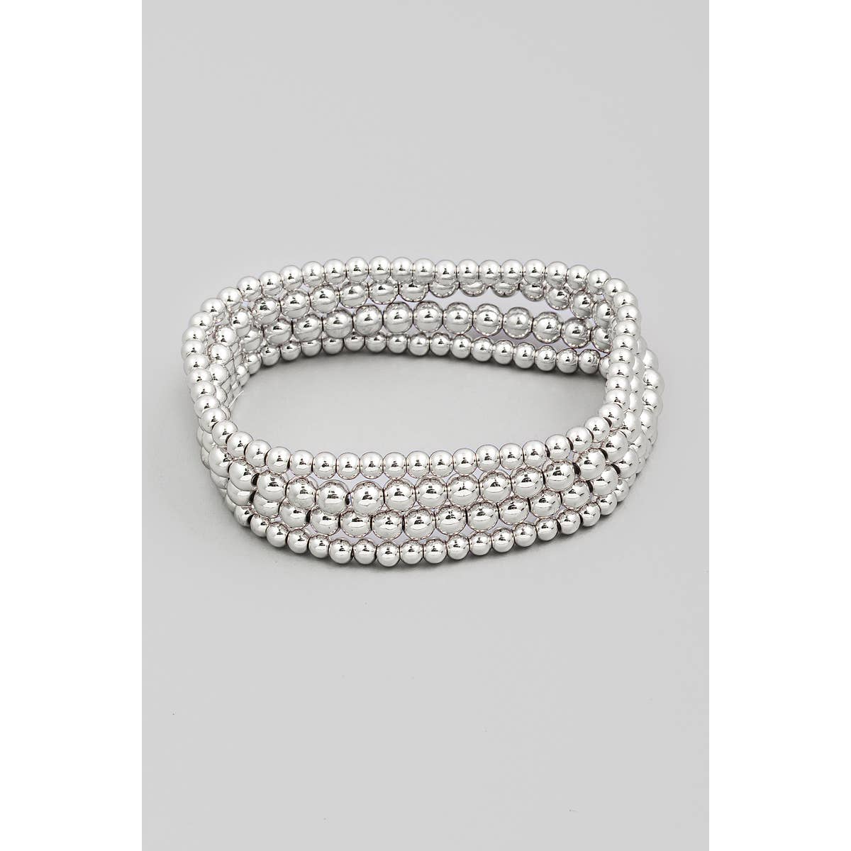 Gold Dipped Ball Bead Bracelet Set: S