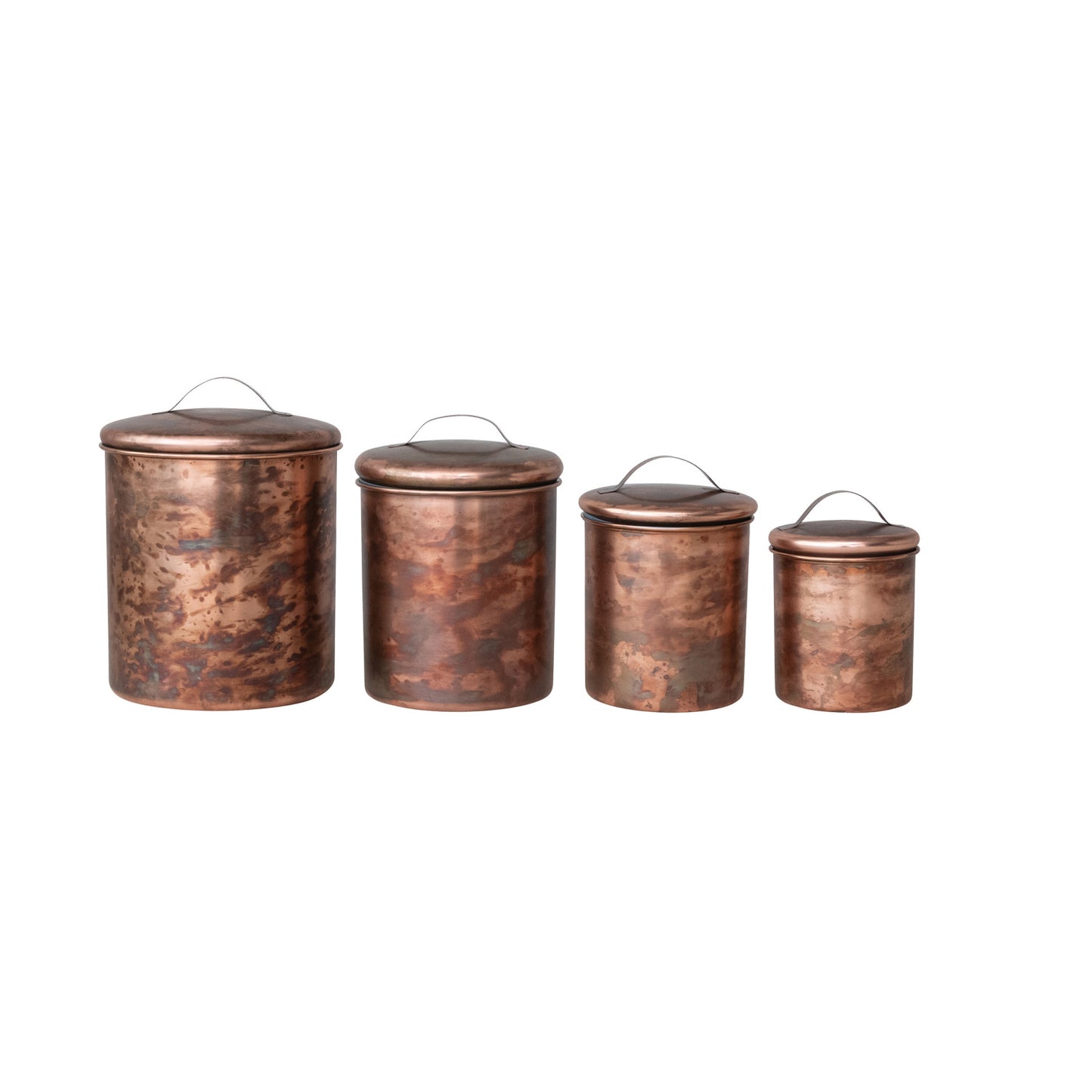 Stainless Steel Canisters Oxidized Copper Finish