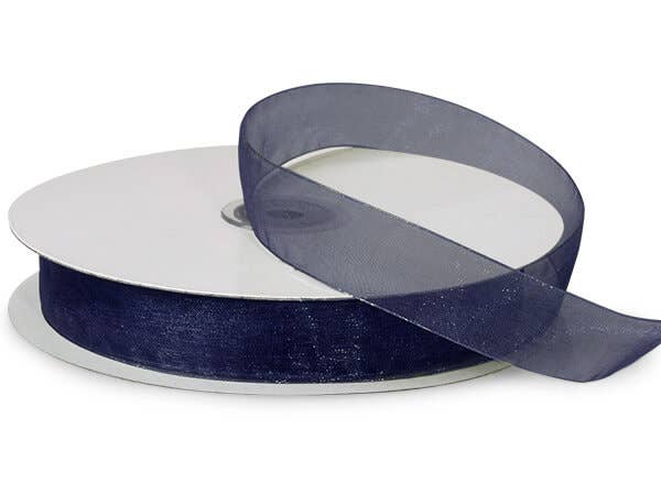 Sheer Organza Gift Packaging Ribbon: Light Blue, 1 Pack, 7/8"x100 yards