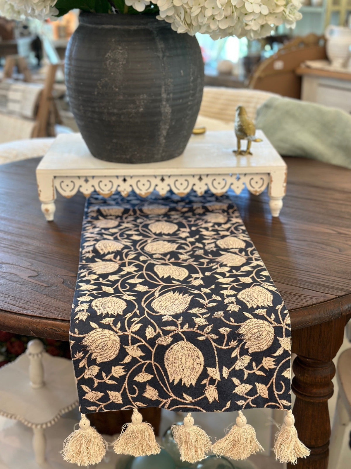 Table Runner Navy Print