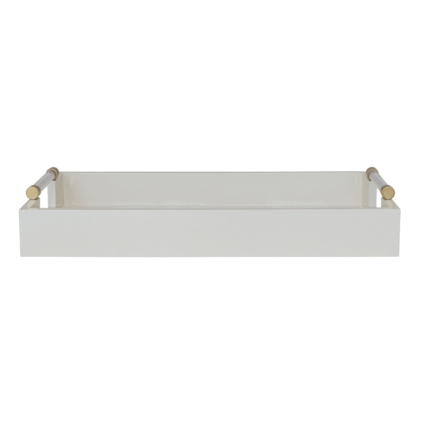 Lacquered Tray w/Acrylic & Metal Handles