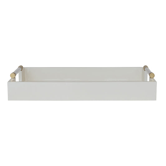 Lacquered Tray w/Acrylic & Metal Handles