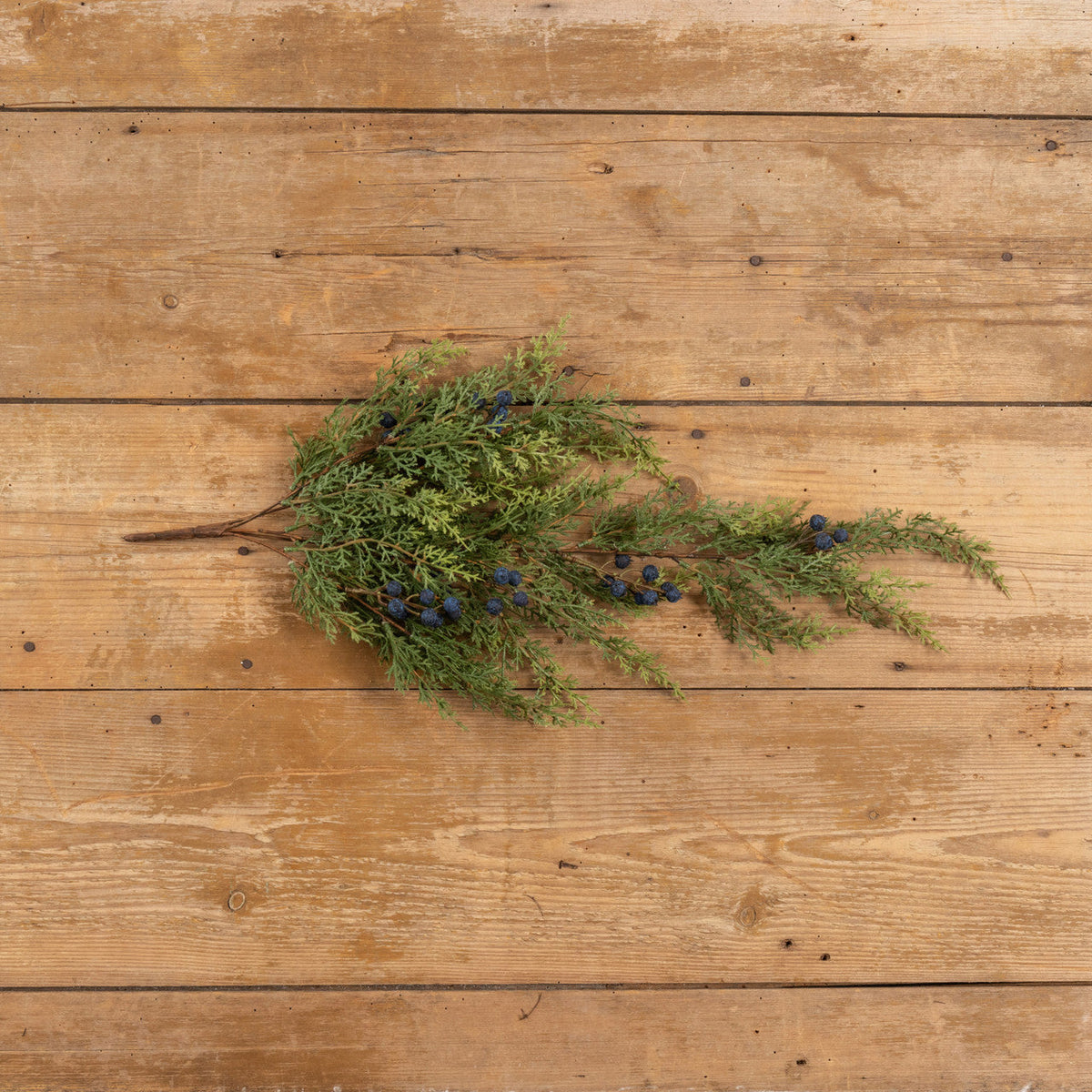 27" Soft Cedar & Blue Berry Hanging Bush