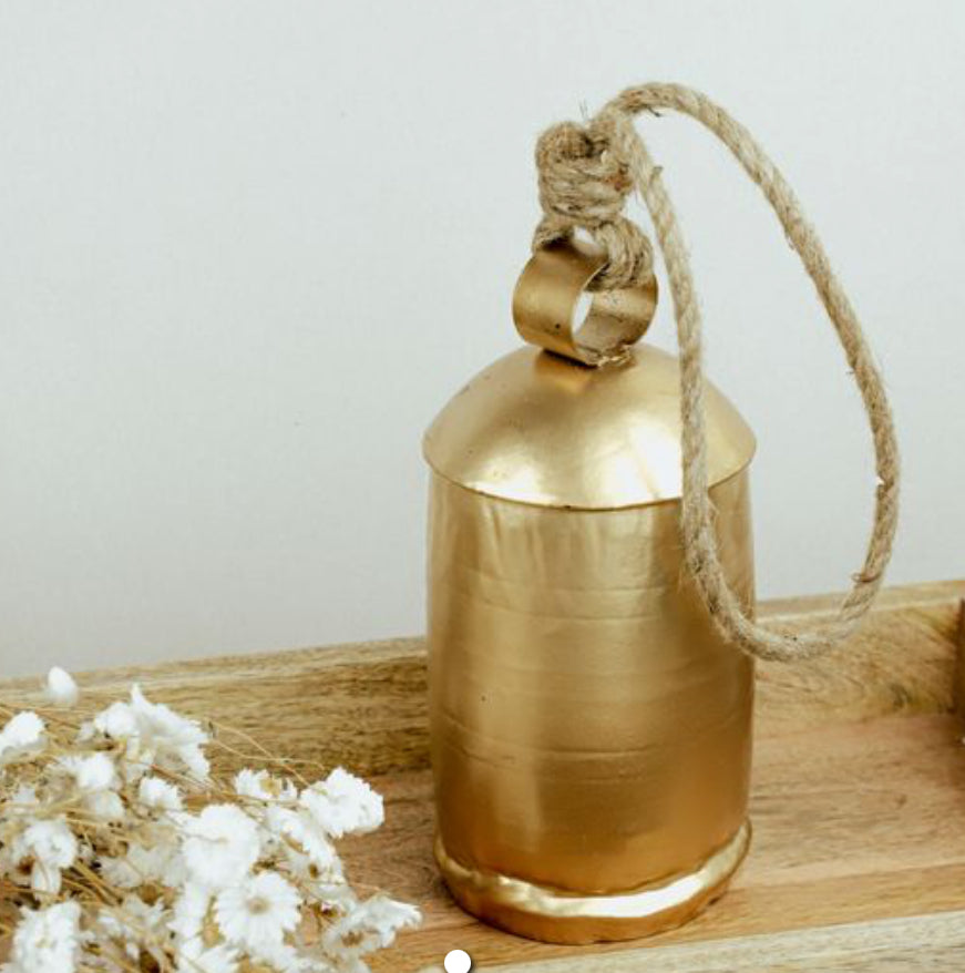 Golden Farmhouse Cowbell
