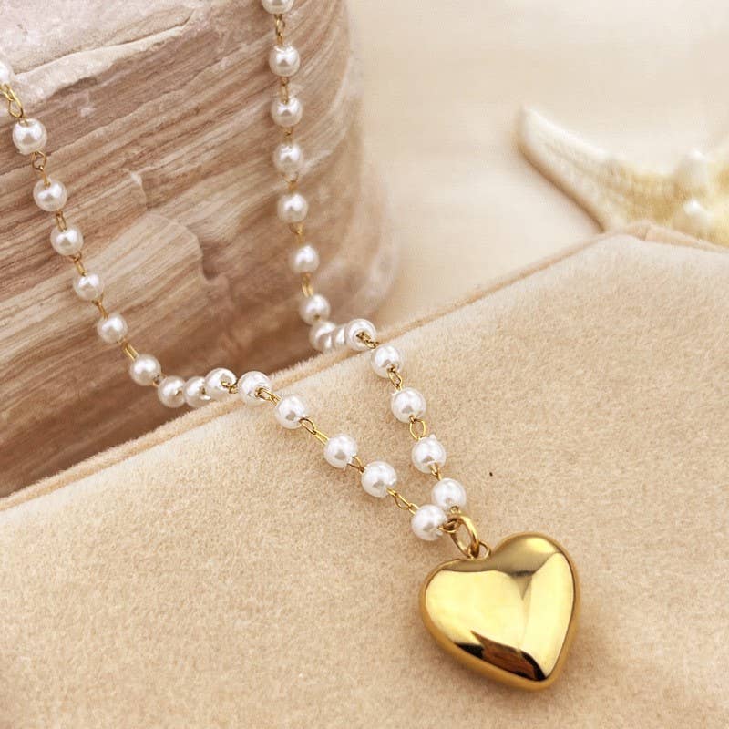 18K Stainless Steele Heart Necklace