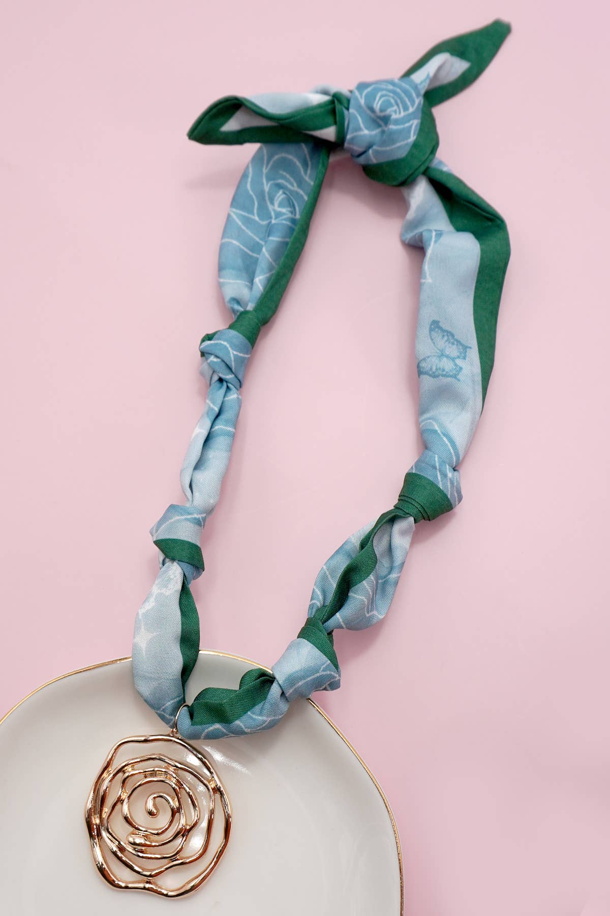 Flower Handmade Scarf Necklace