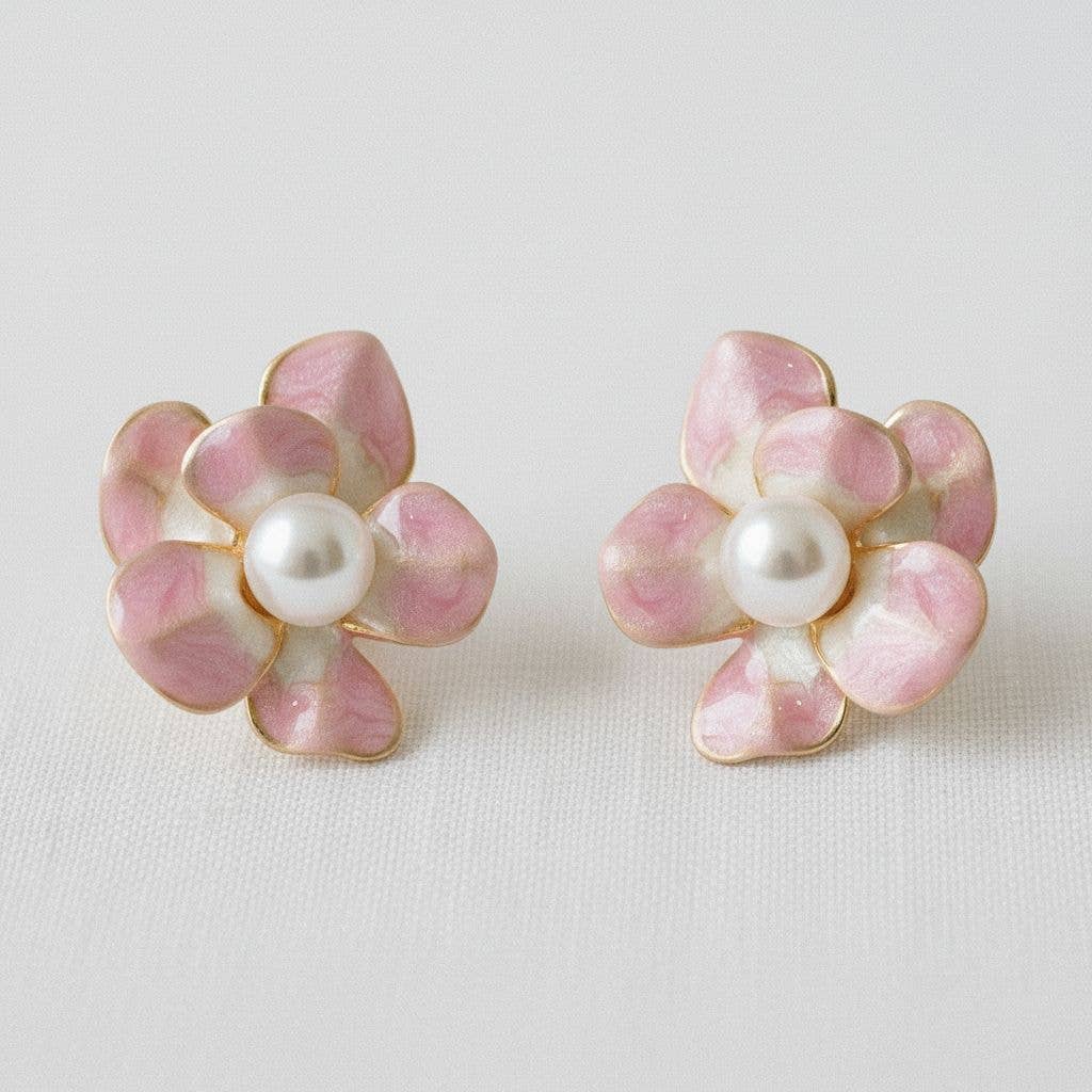 Charming Floral Design Drop Earrings