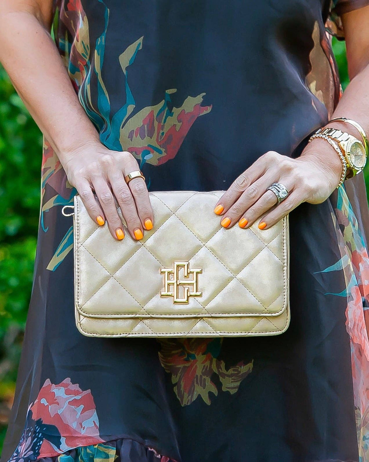 Bryn Clutch/Crossbody Gold Shimmer
