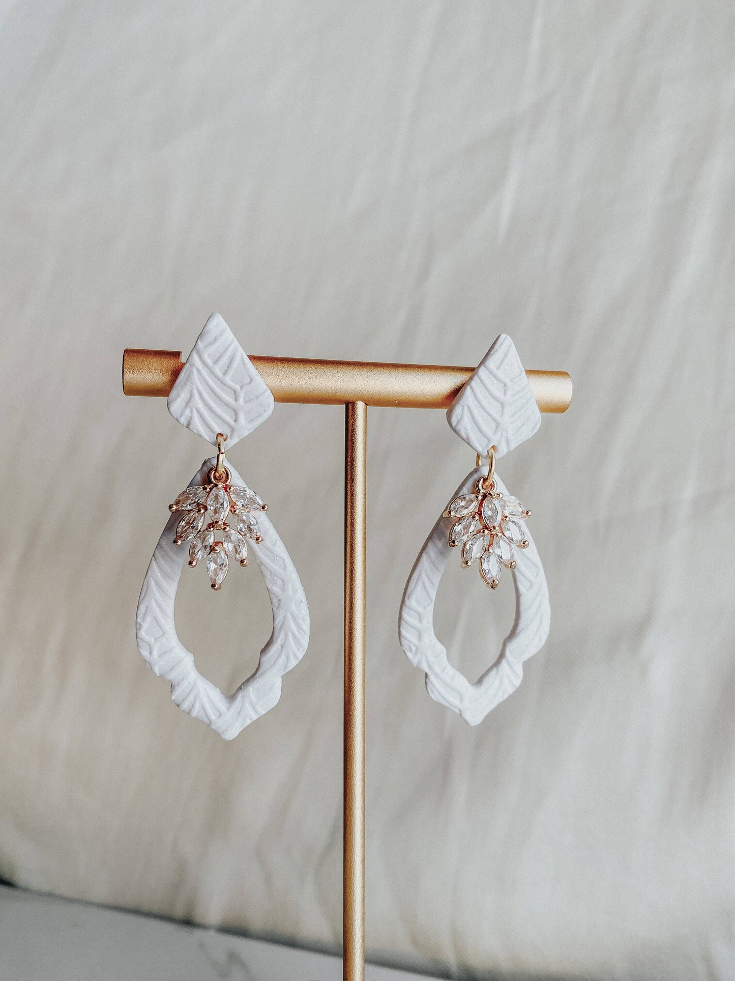 Dahlia Earrings - Gold | Modern Wedding Jewelry