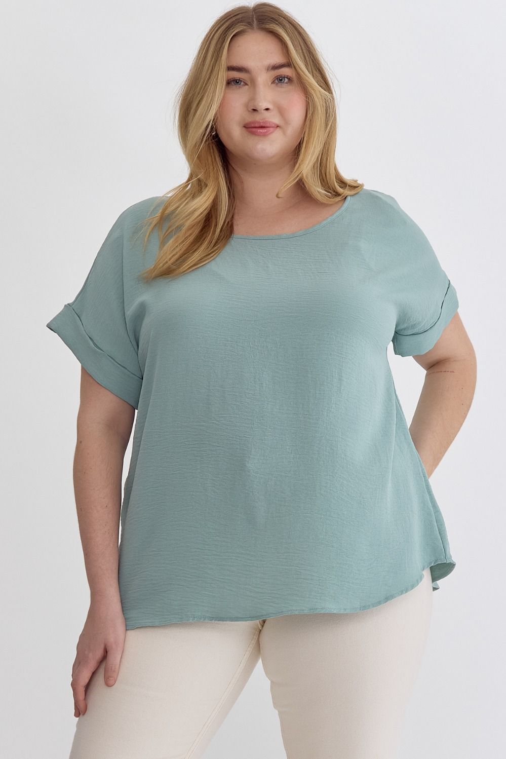 Aloe scoop neck top-Curvy