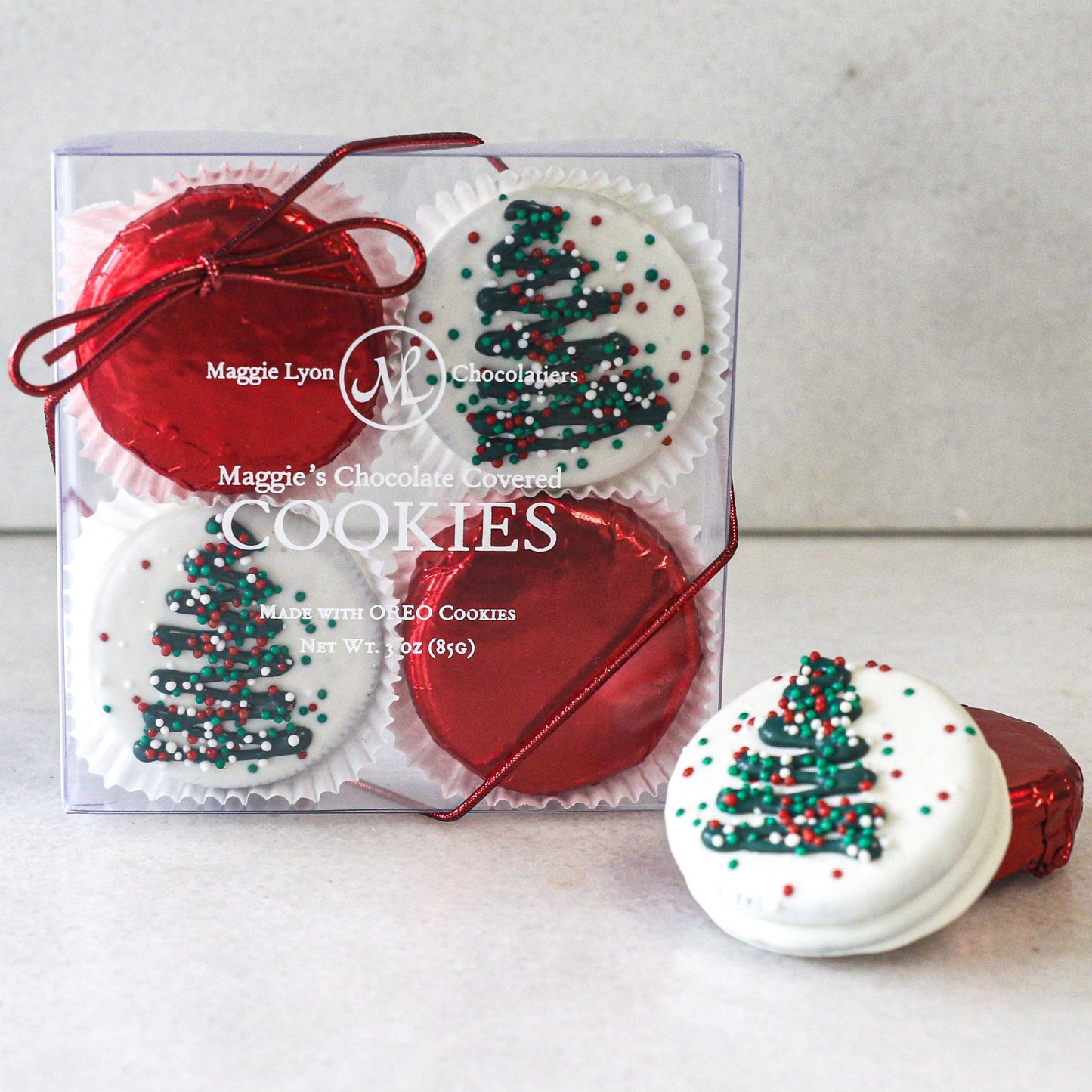 Maggie's Chocolate Covered Cookies - 4pc.Christmas Tree