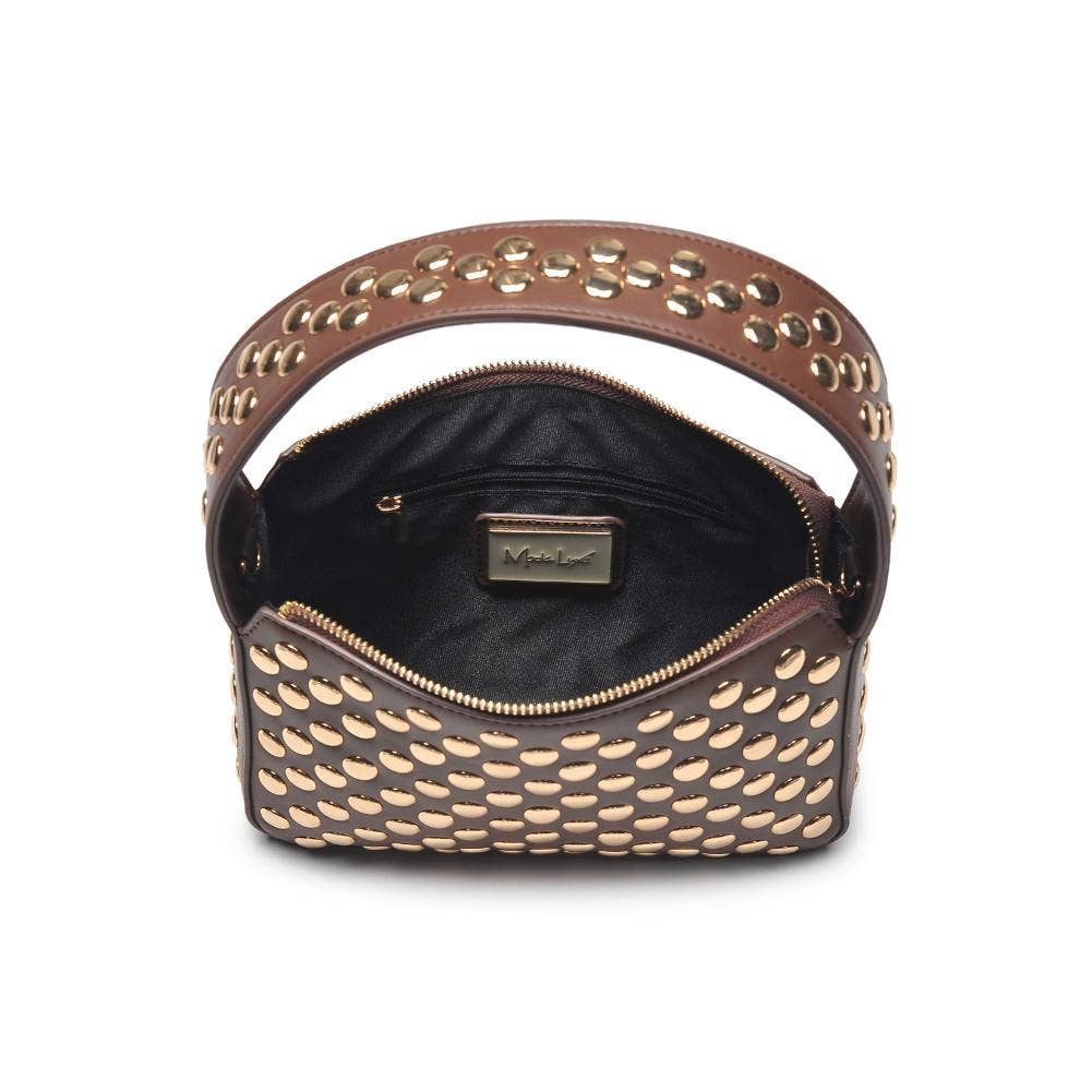 Isabel Studded Crossbody: Chocolate