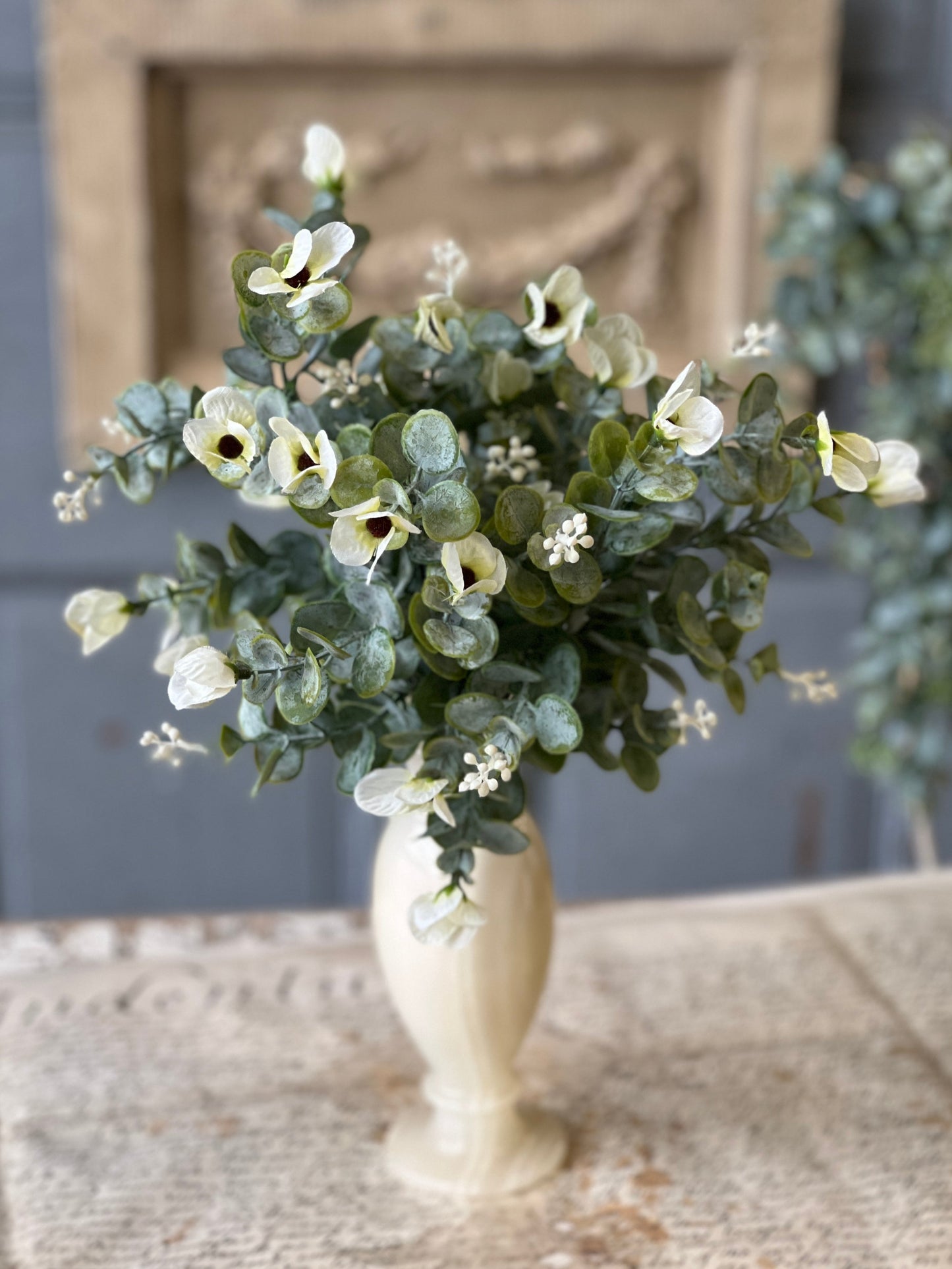 Folklore Florets Bush 15" Cream