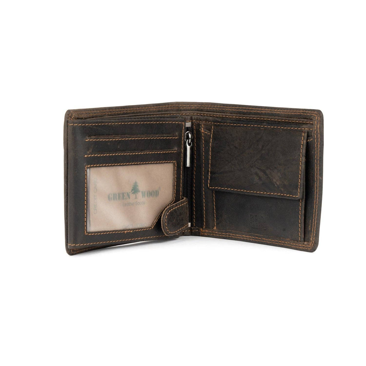 Leather Wallet George: Brown