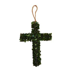 Small Green Boxwood Cross