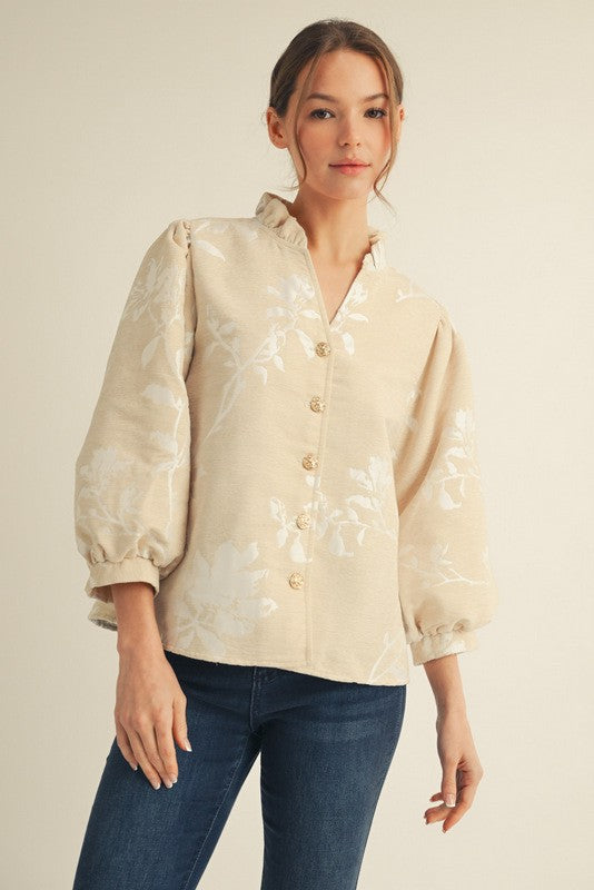 Whispering Garden Jacquard Top