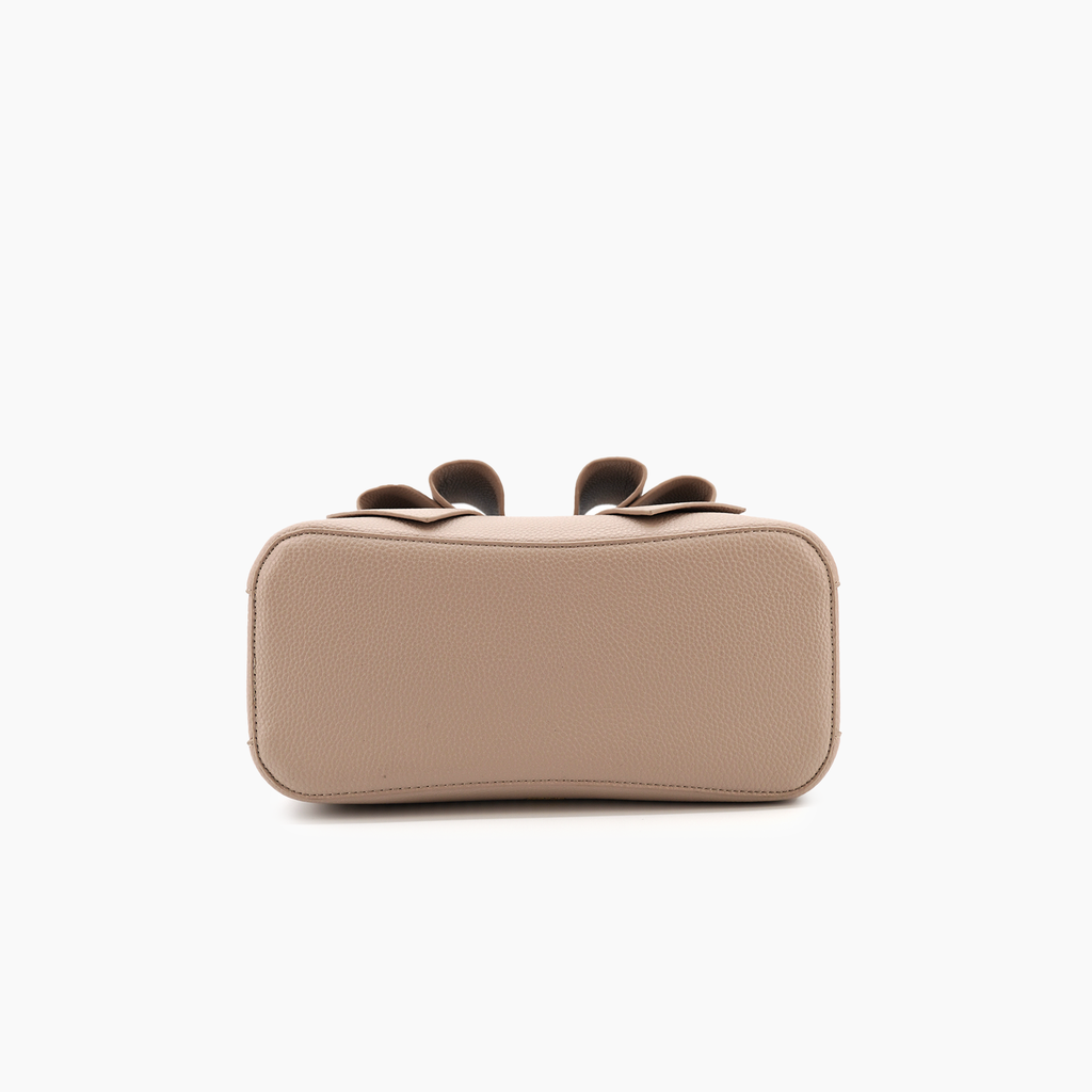 Jesse Bow Vegan Crossbody Bag: Beige