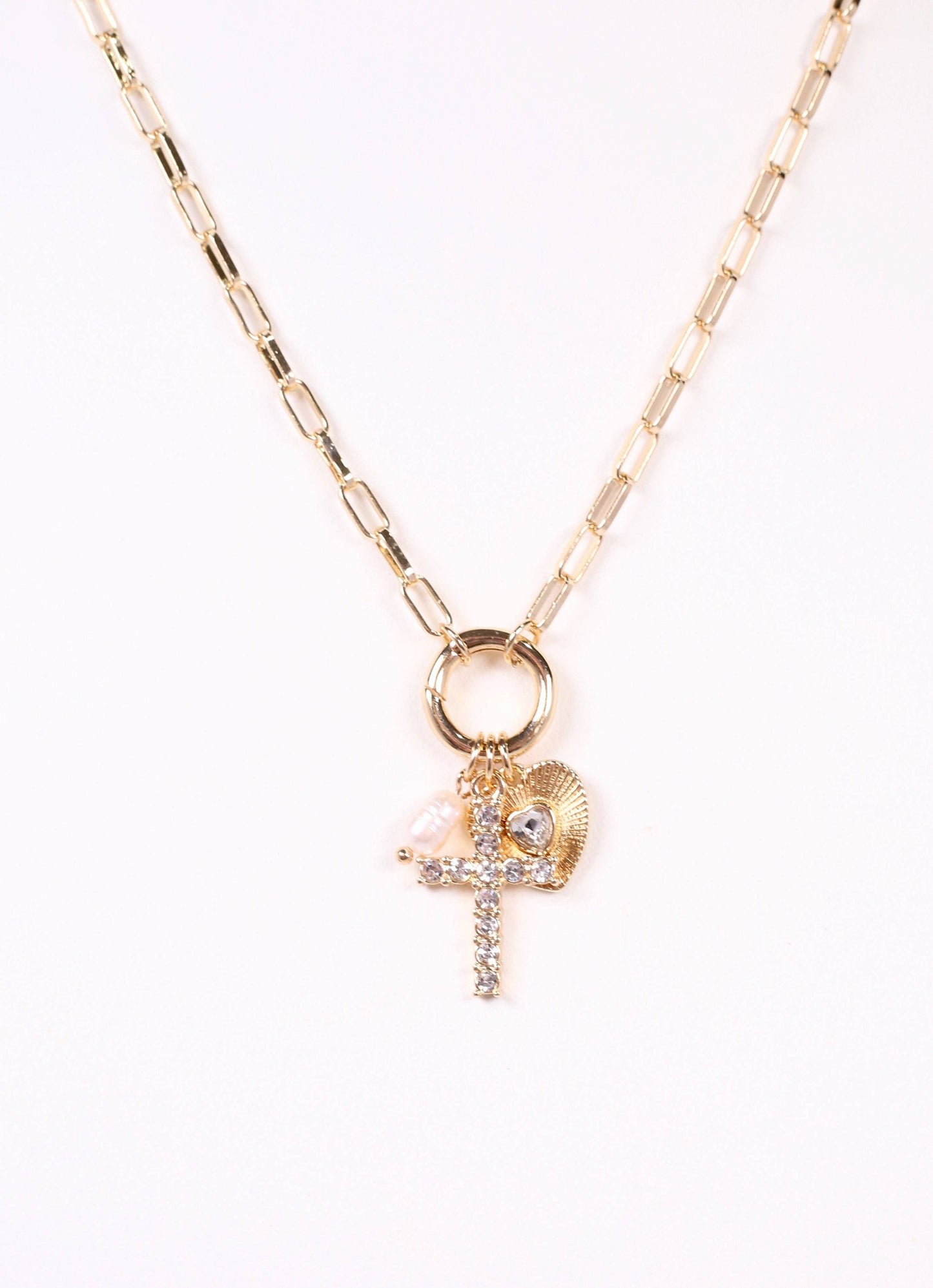Arya Charm Cluster Necklace