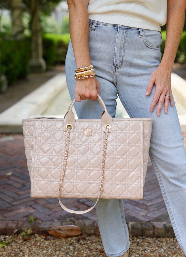 Melissa Tote Bag | Nude Patent