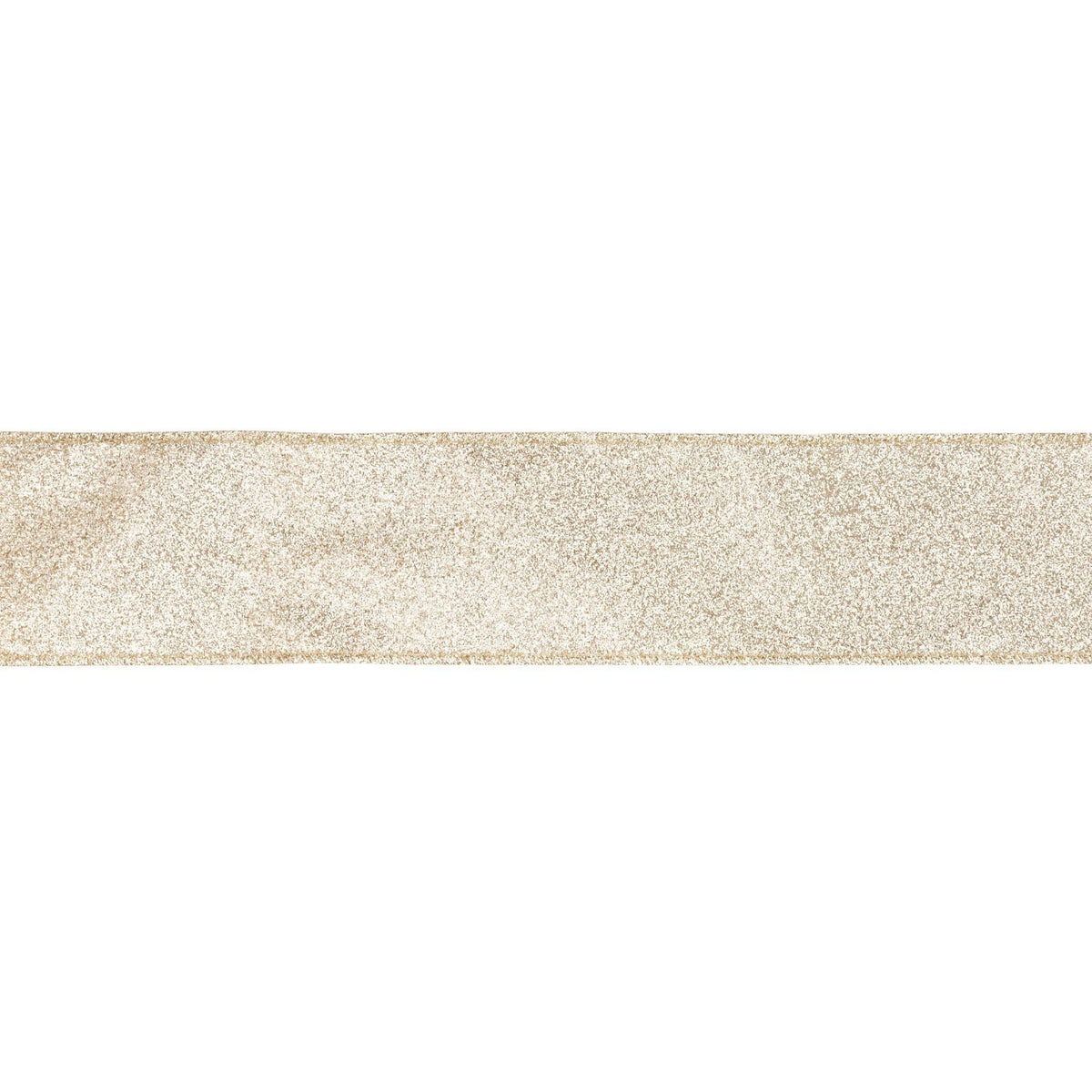 2 1/2" Wired Ribbon | Gold Glitter | 10 Yard Roll