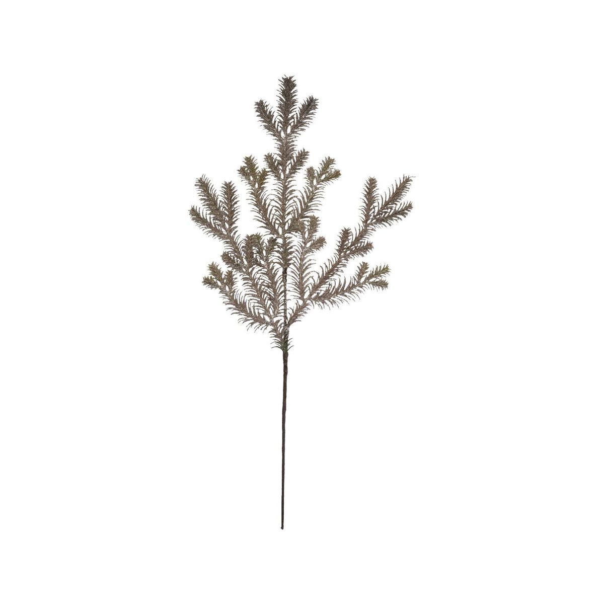 Faux Pine Stem with Glitter, Champagne Finish | 20-1/2"H