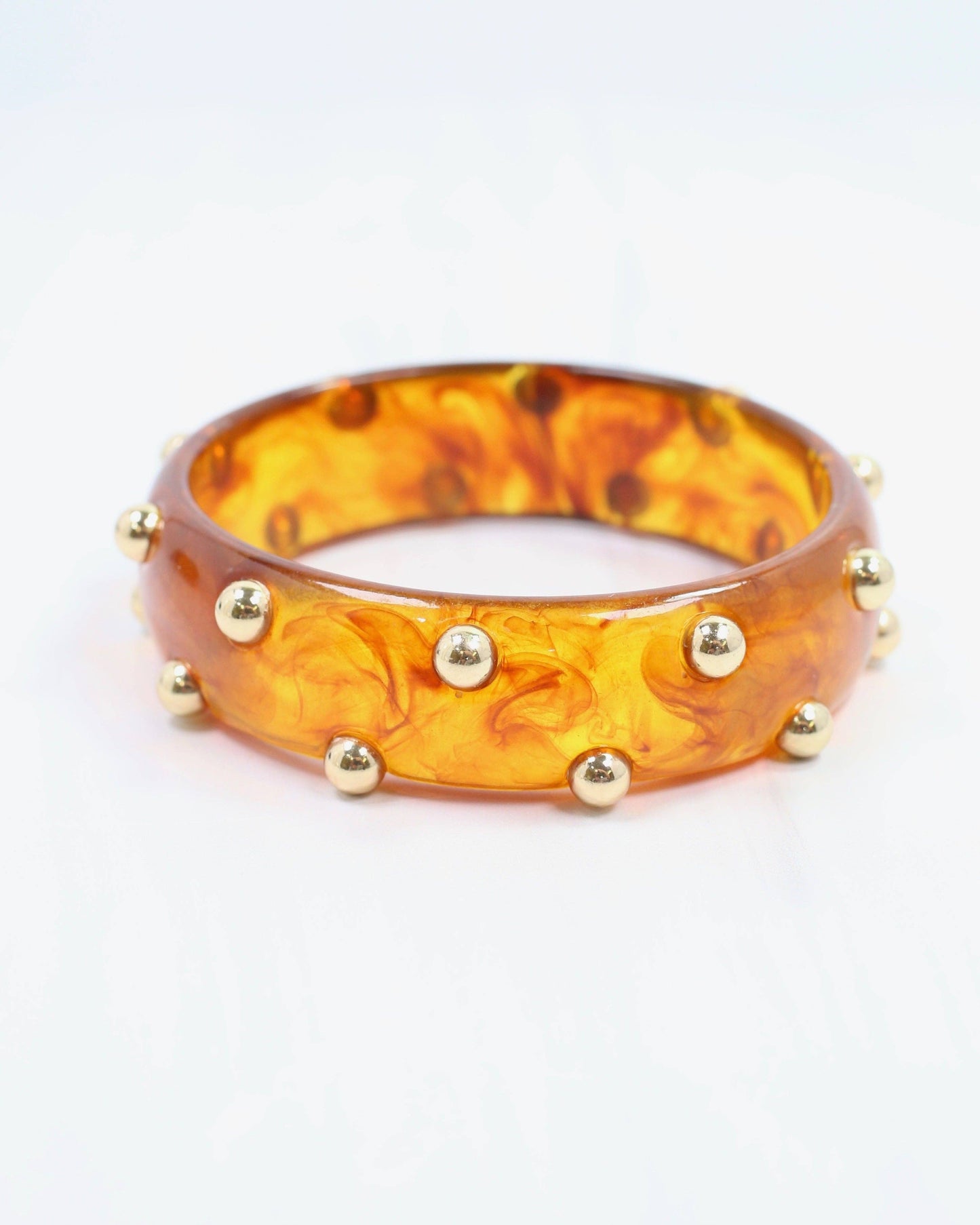 Amira Studded Bangle Bracelet Tortoise