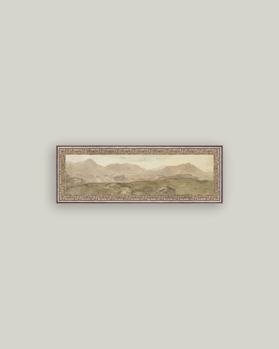 View from the top of Honister Crag Framed Antique Art: 32x10