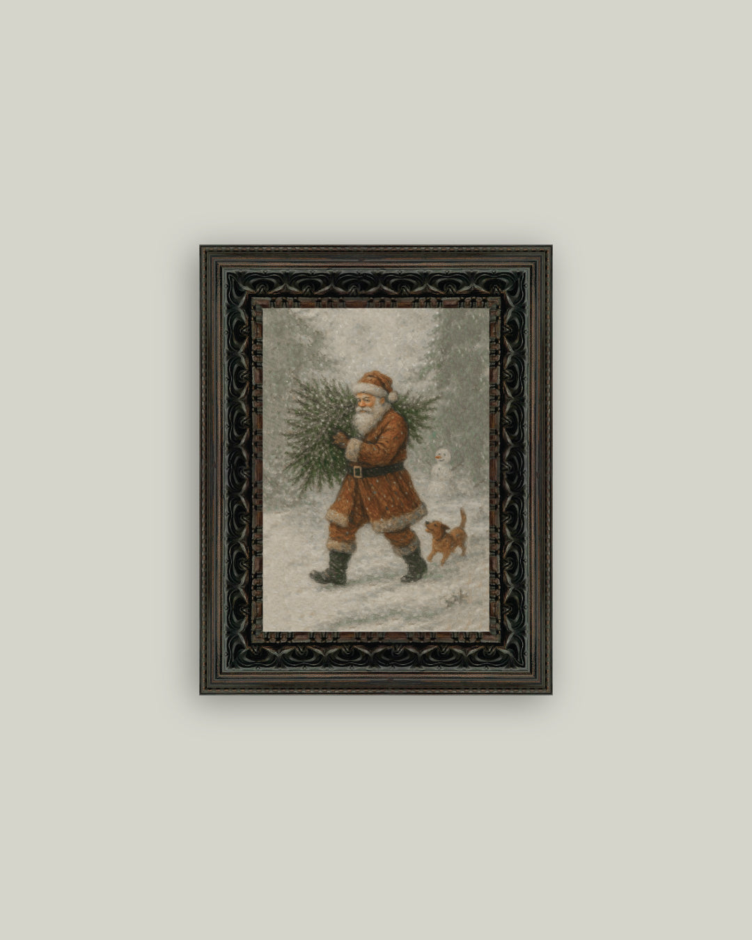 Santa with Tree - 5x7