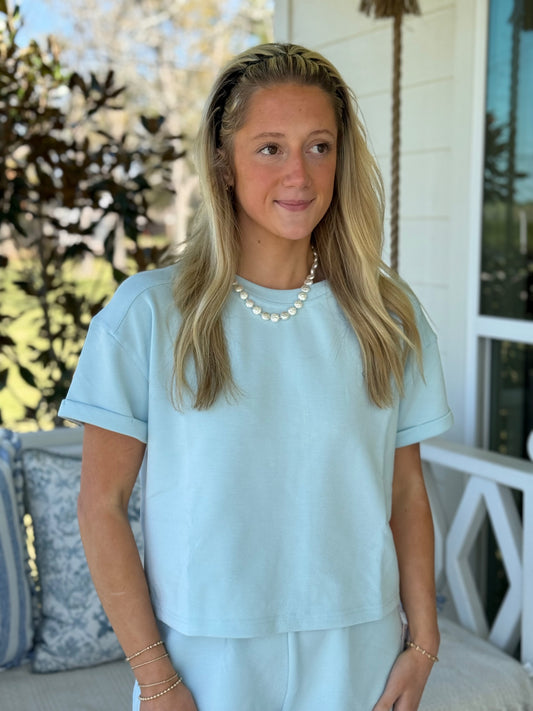 The Everyday Comfort Tee-Blue