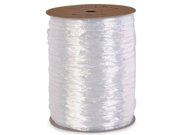 Pearlized Raffia Ribbon: Light Blue, 1 Pack, 100 yards
