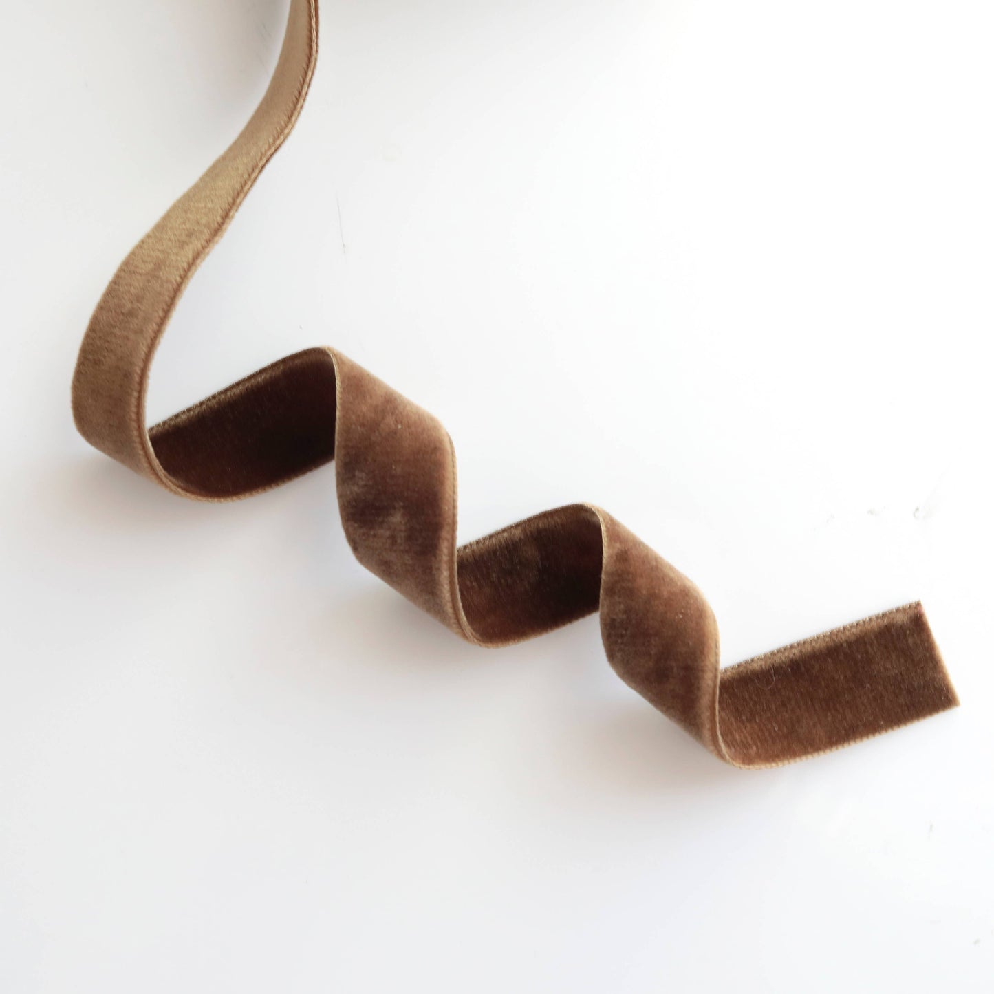 Mocha Brown Double Sided Velvet Ribbon
