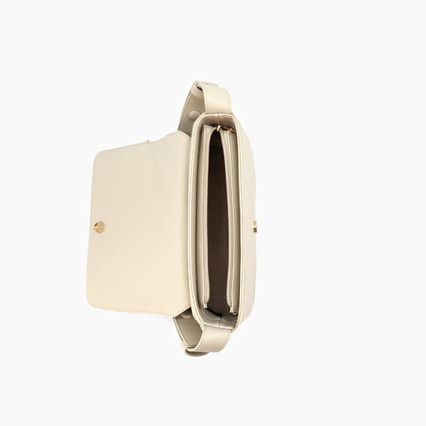 Elena Bow Shoulder Bag: Ivory