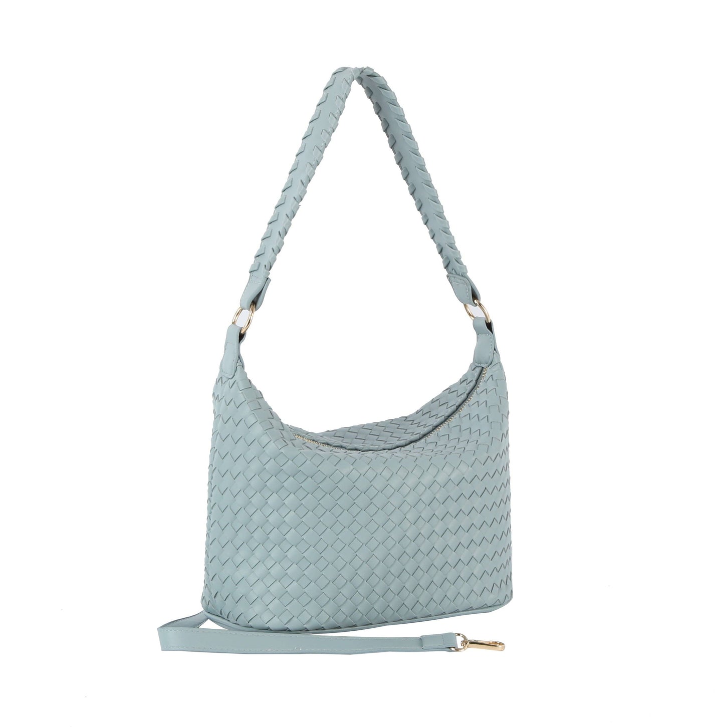 Woven hobo bag: STONE
