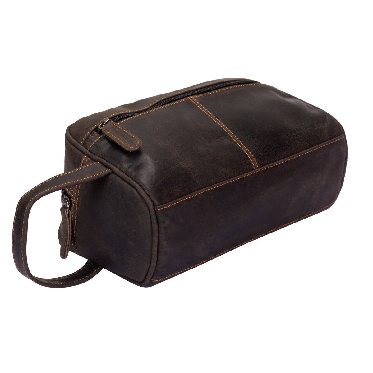 Leather Banff Toiletry Bag TB796: Brown