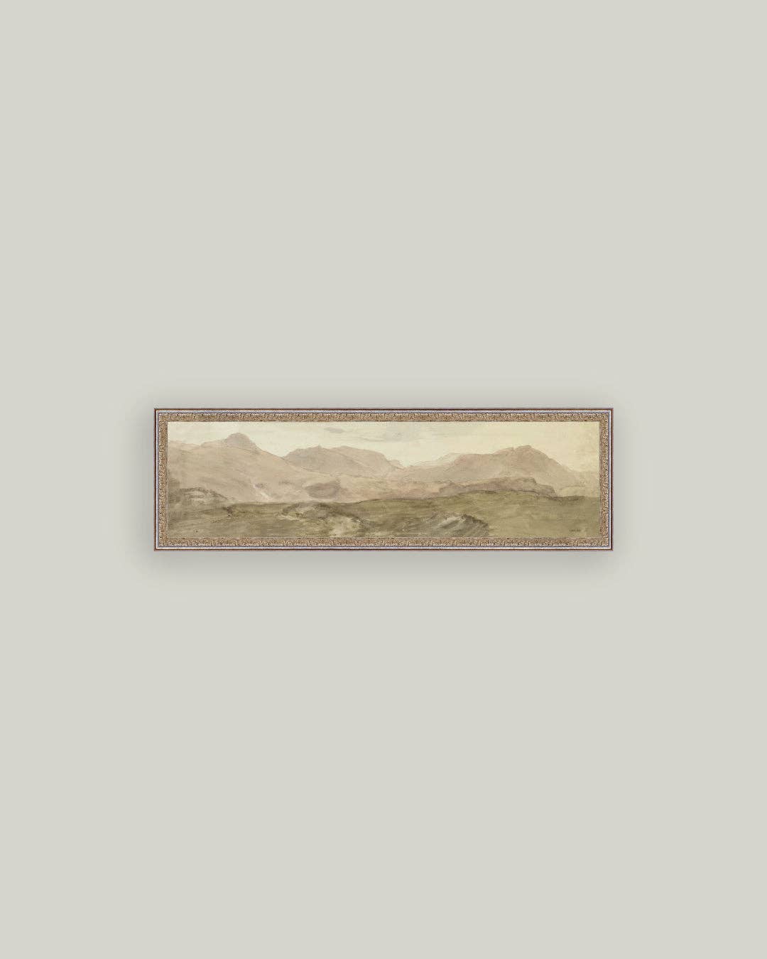 View from the top of Honister Crag Framed Antique Art: 17x6