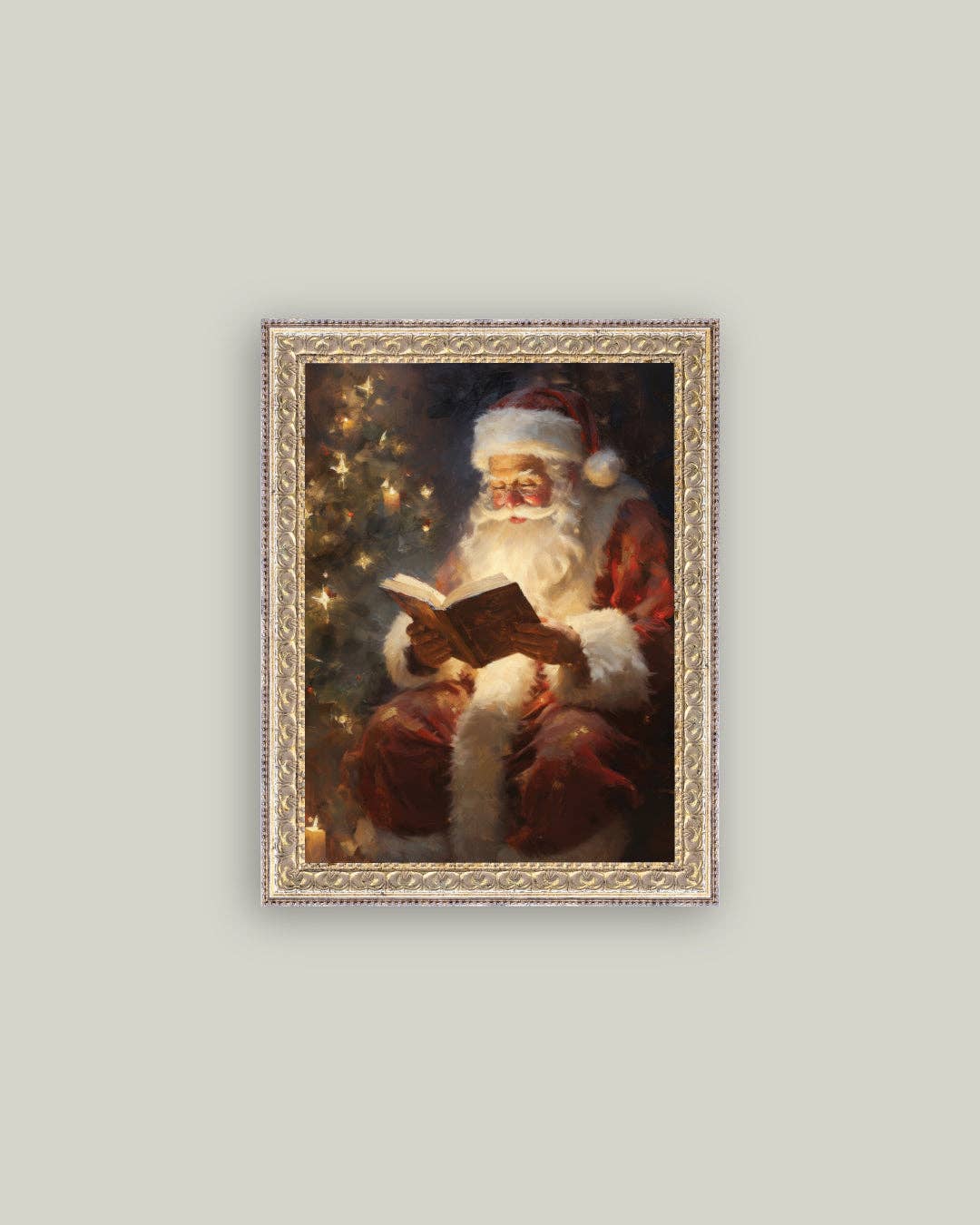 Classic Santa Framed Antique Art | 5x7