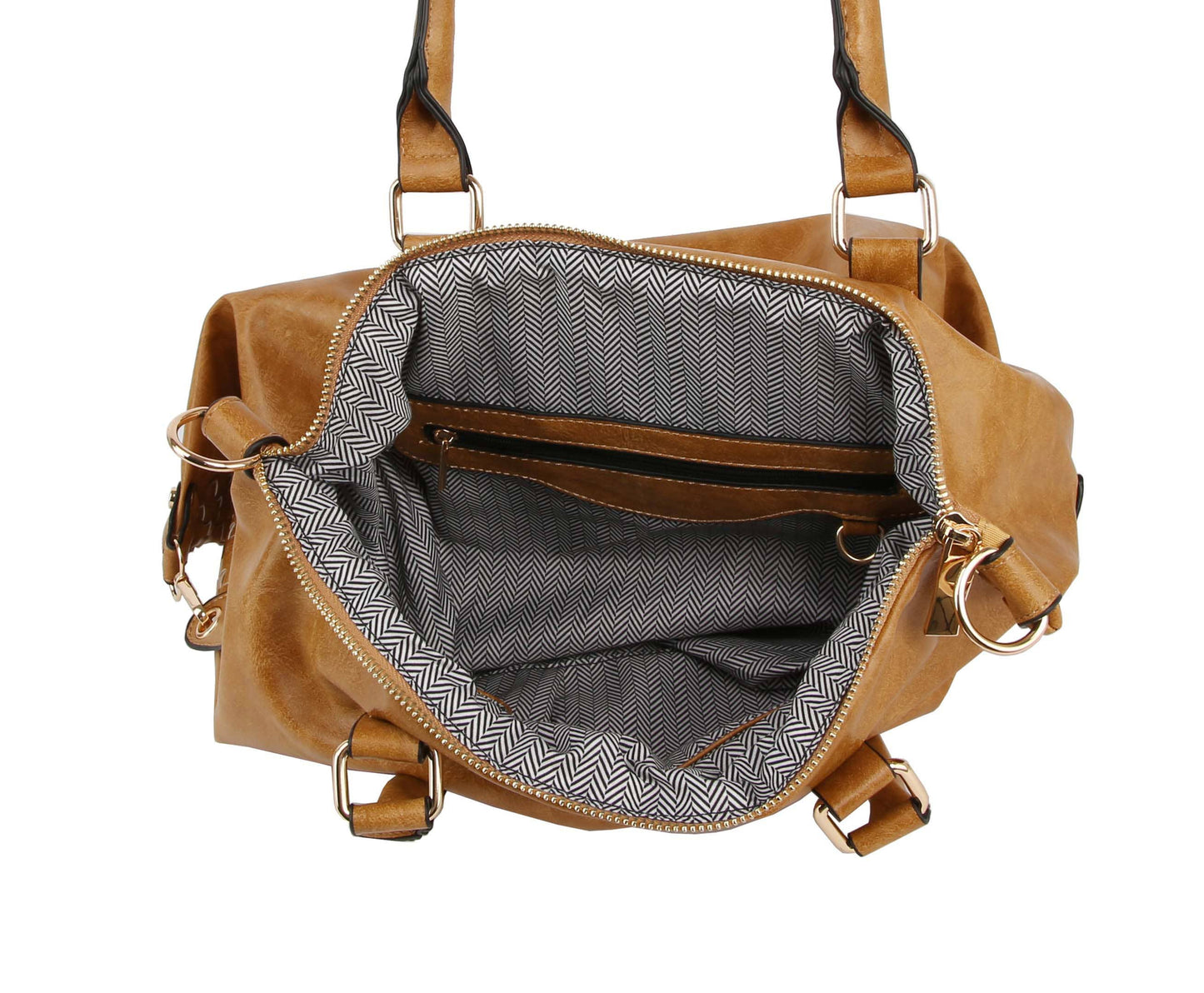 Women Tote Shoulder Top Handle Hobo Handbag: MOCHA / ONE SIZE