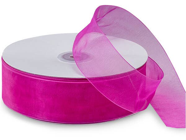Sheer Organza Gift Packaging Ribbon: Ivory, 1 Pack, 1-1/2"x100 yards