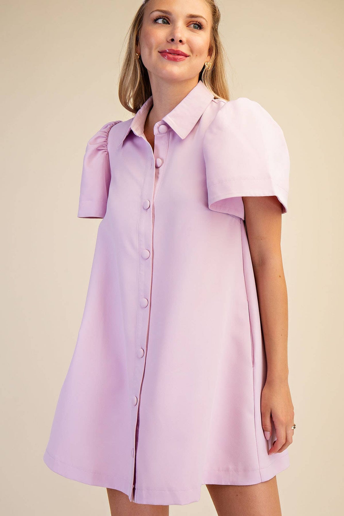 The Sweet Peony Shirt Dress