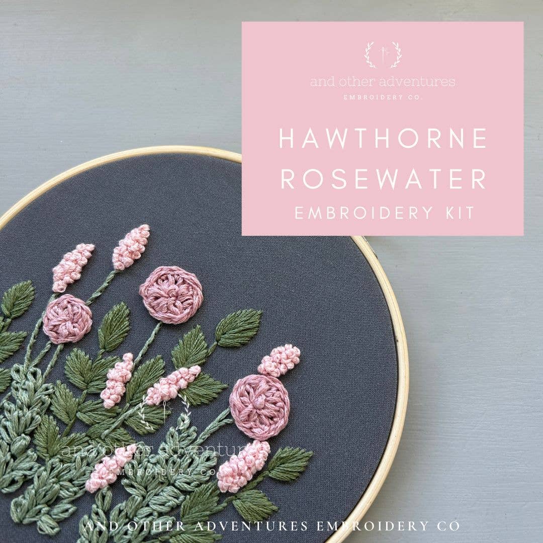 Hand Embroidery KIT - Hawthorne in Rosewater