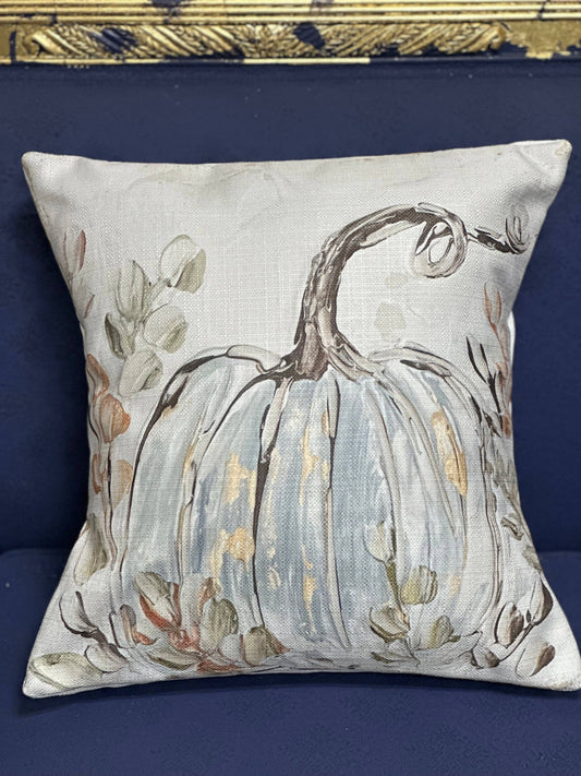 Blue Pumpkin Pillow: 18x18