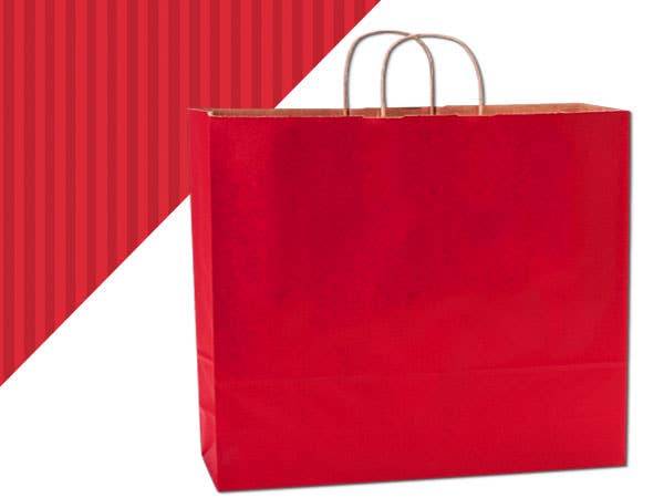 Recycled Shadow Stripe Kraft Paper Retail Shopping Bags: French Blue, 25 Pack, Cub 8x4.75x10.5"